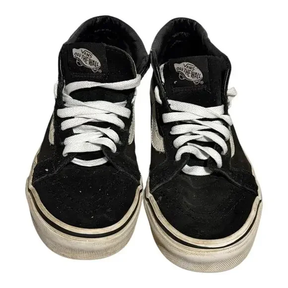 Vans Sk8-HI Women's 7 Black Rose Embroidered Floral Pattern High Top Shoes - Picture 4 of 8